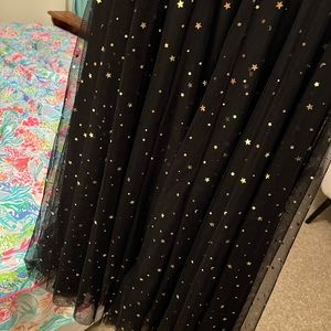 Sparkly star/moon tulle skirt